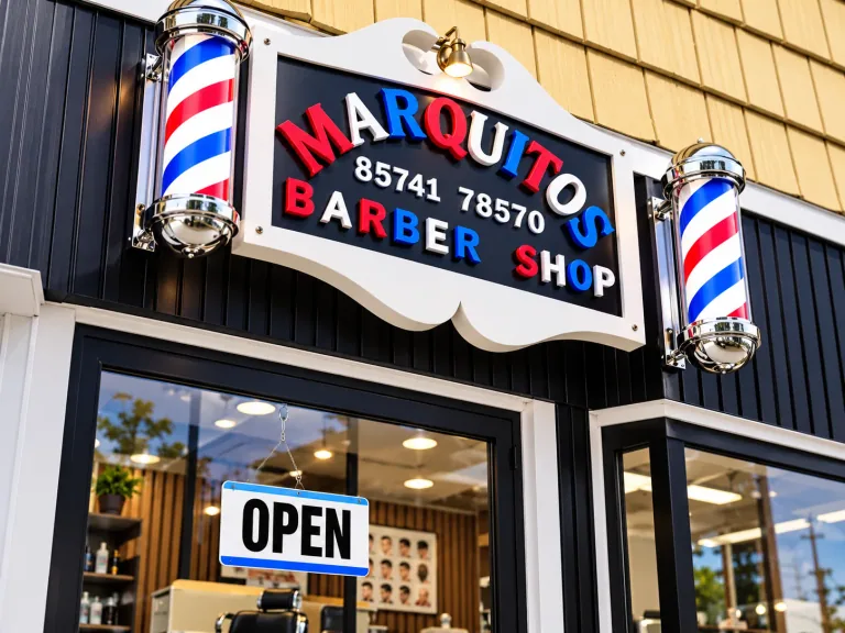 Marquitos Barbershop storefront at 156 Bridge St in Weymouth, MA