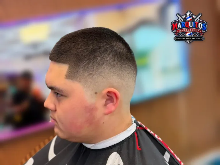 Skin fade blended into a longer top, Marquitos Barbershop Weymouth